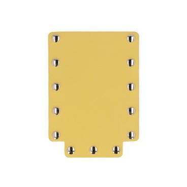 バラバラになる革バック‼リムーバルバックパーツ 【マチ１個イエロー/ホックニッケル】