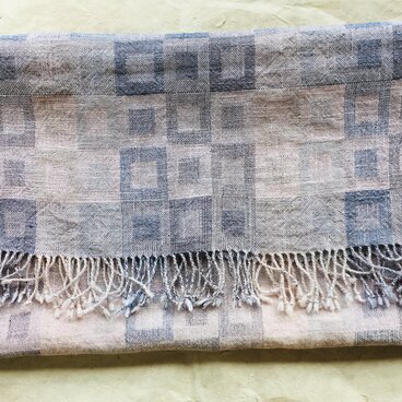 リネン単糸・ウール・シルク混ストール