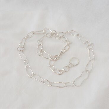 再販　銀の手作りチェーンのネックレス　CH-7 　－147－