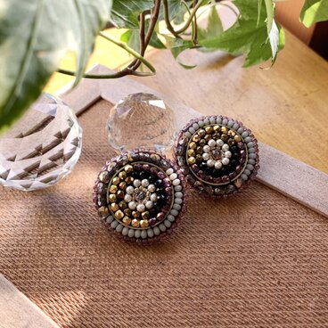 サークルスタッドピアス【ルナ】BK*PP