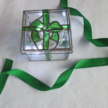 ｽﾃﾝﾄﾞｷﾞﾗｽ★リボン・ｶﾞﾗｽ ｹｰｽ・ギフト・ﾎﾞｯｸｽ・プレゼント・BOX