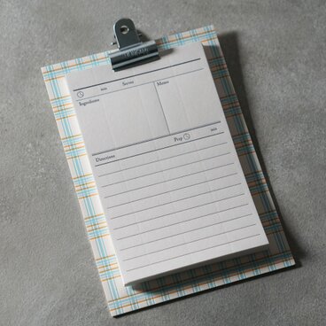 レシピカード｜ブルー｜活版印刷