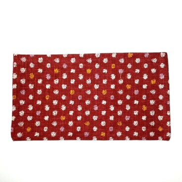 【マスクケース】プリーツ型マスク用　不織布マスク用　大人用　和柄　水玉　赤