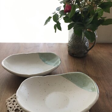 オーバルボウル　ブルー♪　ペアセット