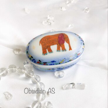 象　小物入れ　雑貨　タイ　アジアン　オレンジ　ぞう