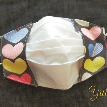 一枚布マスクカバー（ハート）