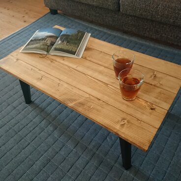 ローテーブル 80㎝ ｱﾝﾃｨｰｸﾃｰﾌﾞﾙ