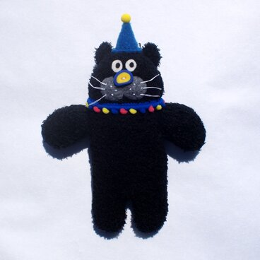 靴下ぬいぐるみ　ネコ　ブラック