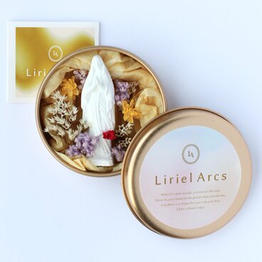 Lirielアロマストーン（ルルドのマリア様・ホワイト×イエロー）