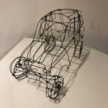 ワイヤーアート　ルノー　キャトル