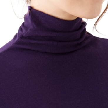 日本製/綿100％Ｔシャツ　ハイネック七分袖　　..5832