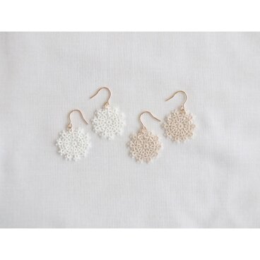 【14kgf】レースフラワー ピアス