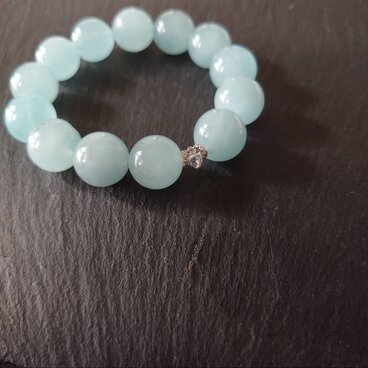 アクアマリン14mmブレスレット　2