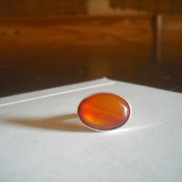 大粒カーネリアンsvリング