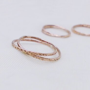 繊細リング（２連・銅×２）
