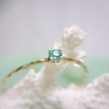 K18パライバトルマリンリングアウトレット