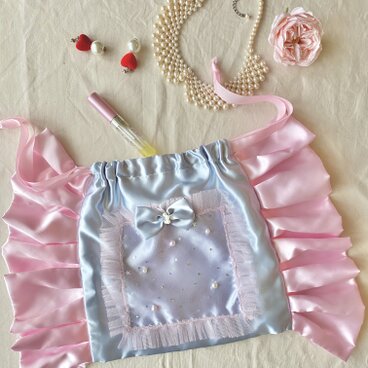 大人ガーリーな巾着バッグ