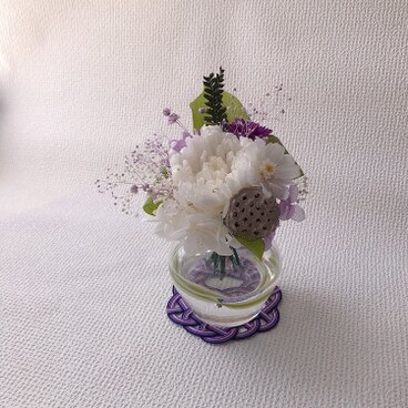 魔法のお水を使ったお供え花〜粋(スイ)シリーズ〜muku