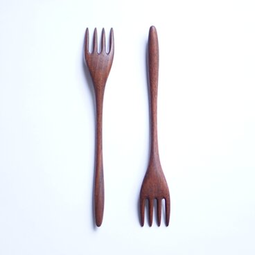 (受注生産)木のフォーク 中（ウォルナット）A003-1