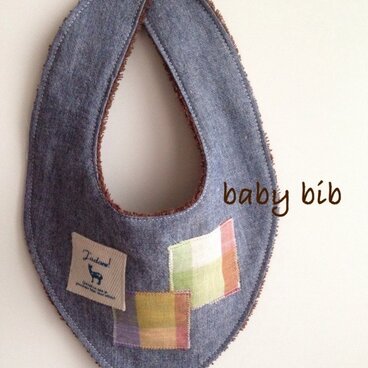 ベビースタイ＊チェックパッチ