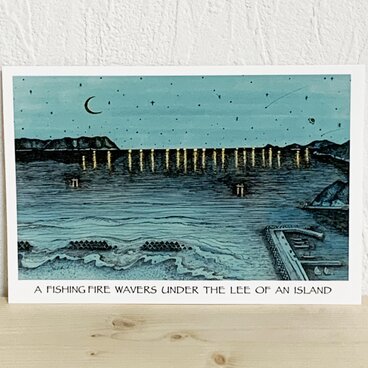 (053)Fishing fire    同柄２枚SET