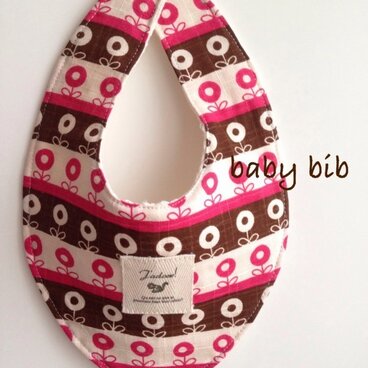 ベビースタイ＊ボーダー花