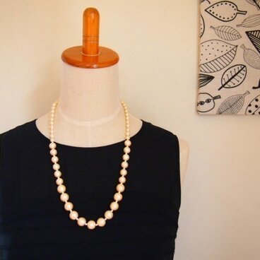 cotton pearl マチネー necklace