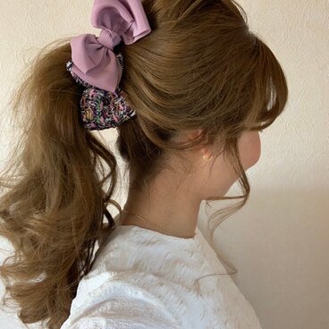 Ribbon ribbon bananaclip ピンク