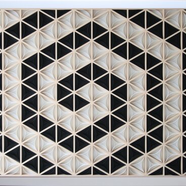 組子色彩葉　モノトーン 七宝柄 ２号