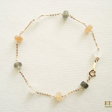 【14kgf】3色ムーンストーンのブレスレット