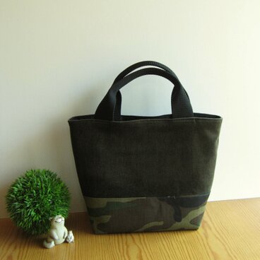 迷彩+コーデュロイＳトート