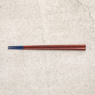 漆のお箸　もく　青