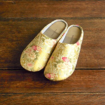 M　金色花靴／ルームシューズ