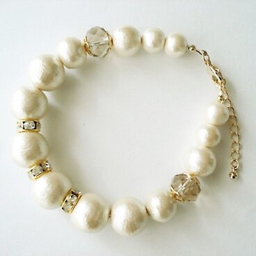 コットンパールｘロンデルのブレスレット