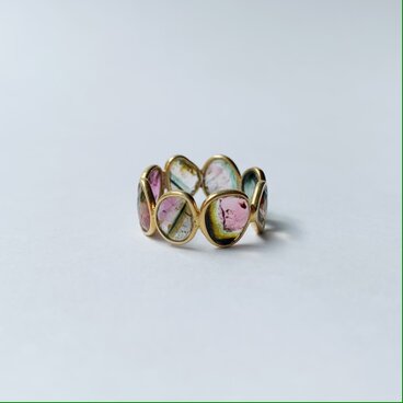 マルチカラートルマリン　ジュエルリング 11号B