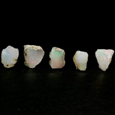 オパール5個セット 【一点物】 原石 鉱物 天然石 (No. 1233)