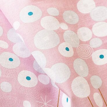 祝い文手拭い「ののはな（パープル）」　作者：国分チエミ