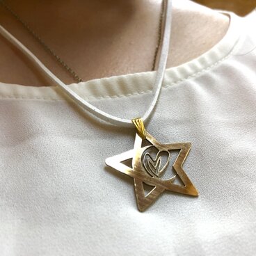 シンバルで創った星のペンダントトップ