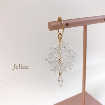 雪の結晶のような14kgf◇ピアス◇6way