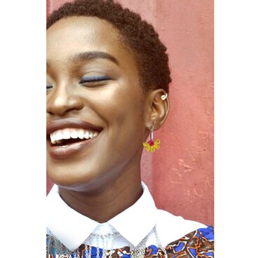 「ŞAKA ŞAKA」 -FLAT FLOWER PIERCE- sunny mix