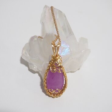 パープルジェード（翡翠）のネックレス♡