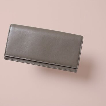 '上質イタリアンレザー'『スリムでシック』な長財布 - Long Wallet - トープ -
