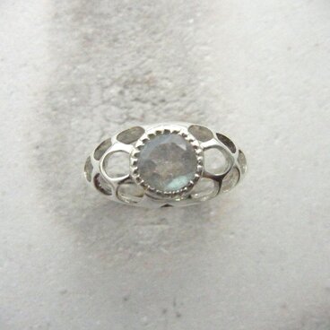 人魚姫の指輪（サイズ12） / SV925,ラブラドライト