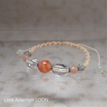 サードニクス他＊マクラメ編みブレスレット