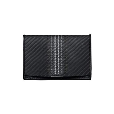 【名入れ可】BLACKLABEL カーボンファイバー刺繍コンパクトウォレット【父の日、誕生日ギフトに】
