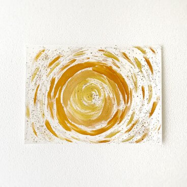 「Source of affluence」　スピリチュアル　ゴールド　金　アクリル　抽象画　絵画