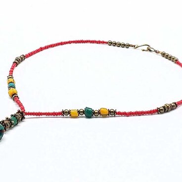 大地の記憶　とんぼ玉ネックレス　ービロードー