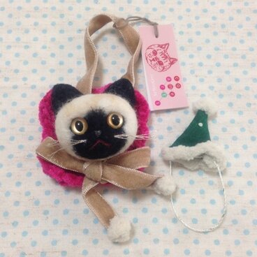 猫顔フェルトブローチ262