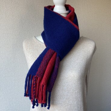 【手織り】ウールのマフラー・送料無料・