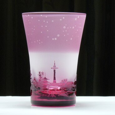 △ 星降る京の都のタンブラー～１２星座 　ピンク（1個）